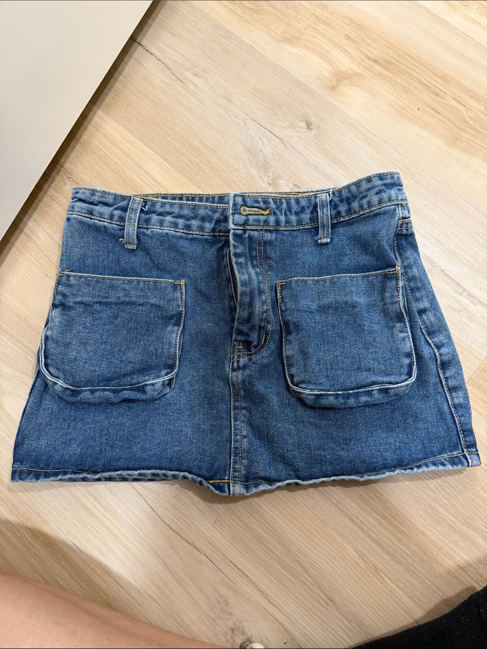 PrettyLittleThing Blue Denim Mini Skirt